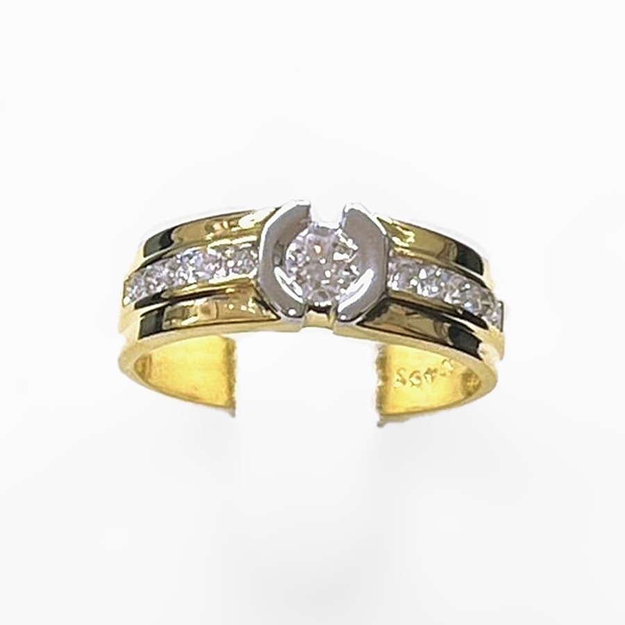 Half-Bezel Diamond Ring